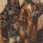 Oljemålning, Rudolf Gowenius (1896-1960), Sverige. Kvinnor. Signerad. Olja på duk, 32x23